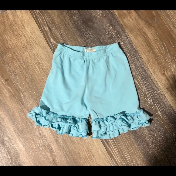Girl’s aqua ruffle shorts - Picture 1 of 3